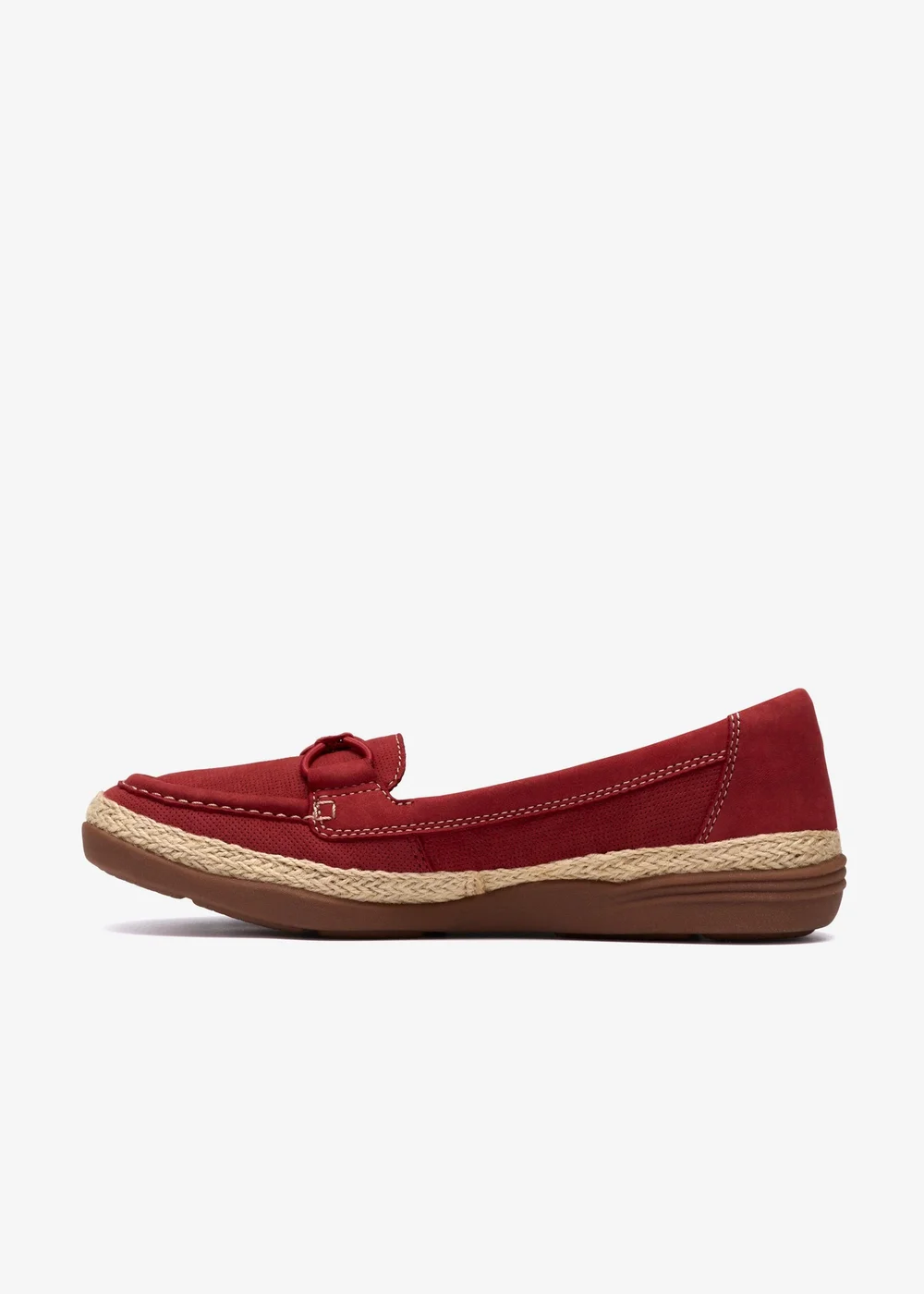 Clarks Womens Red Elaina Milly Nubuck Standard - 6.5 Image 2