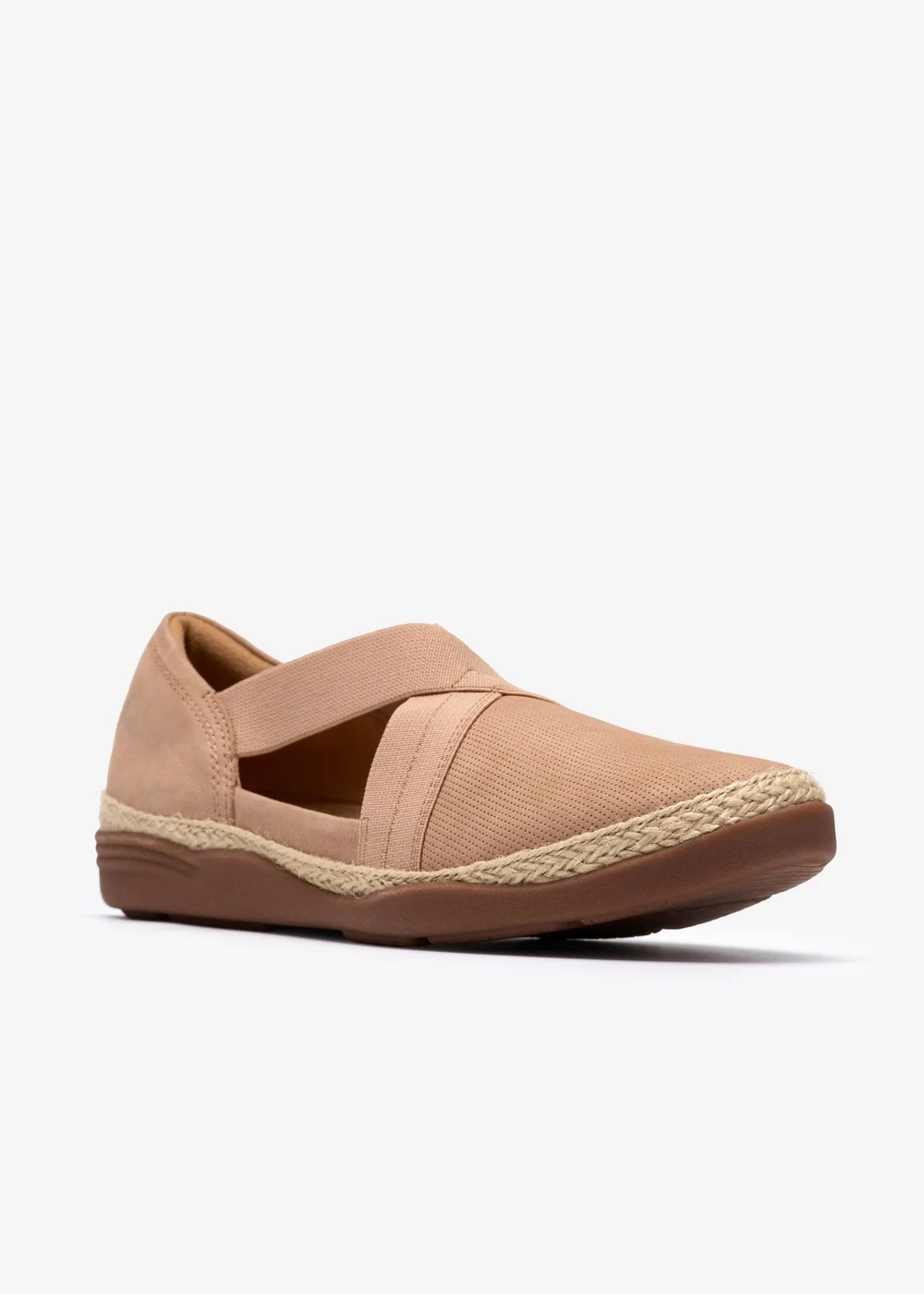 Clarks Womens Beige Elaina Dusk Nubuck Standard - 5 Image 4