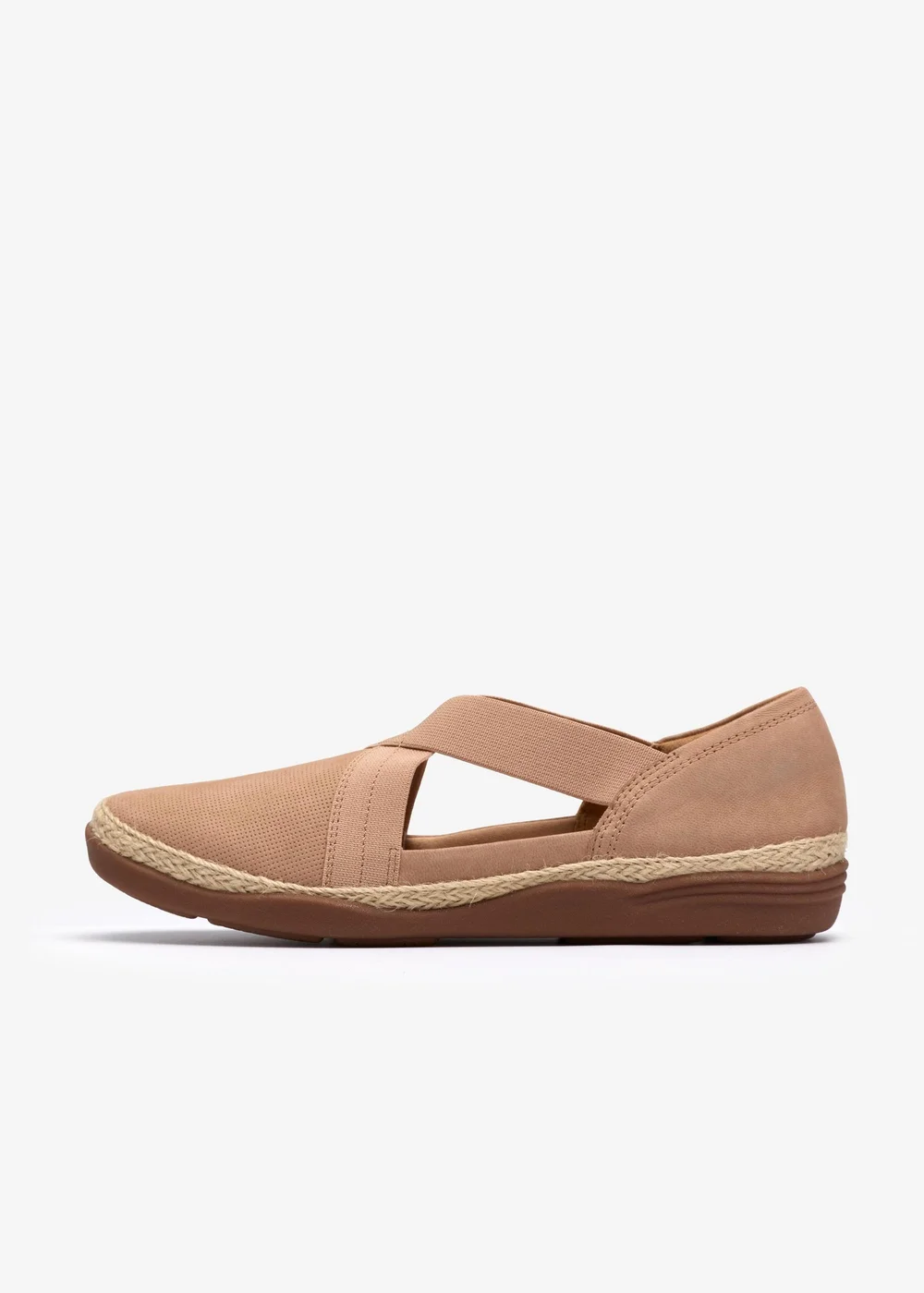 Clarks Womens Beige Elaina Dusk Nubuck Standard - 5 Image 2