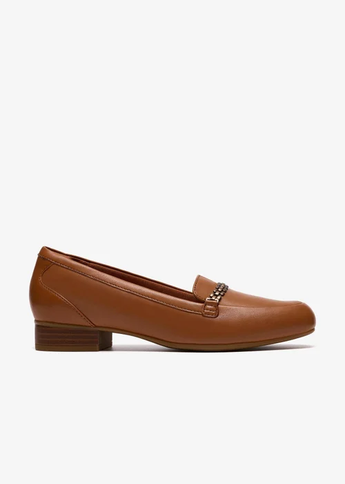 Clarks Womens Brown Juliet Mia Leather Wide - 6.5 Image 1
