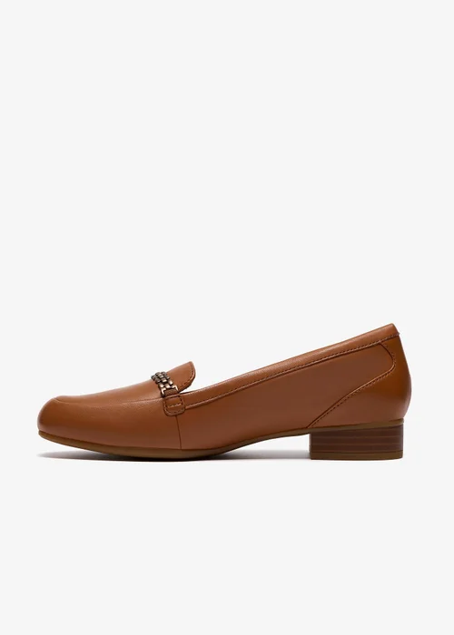 Clarks Womens Brown Juliet Mia Leather Wide - 6.5 Image 2