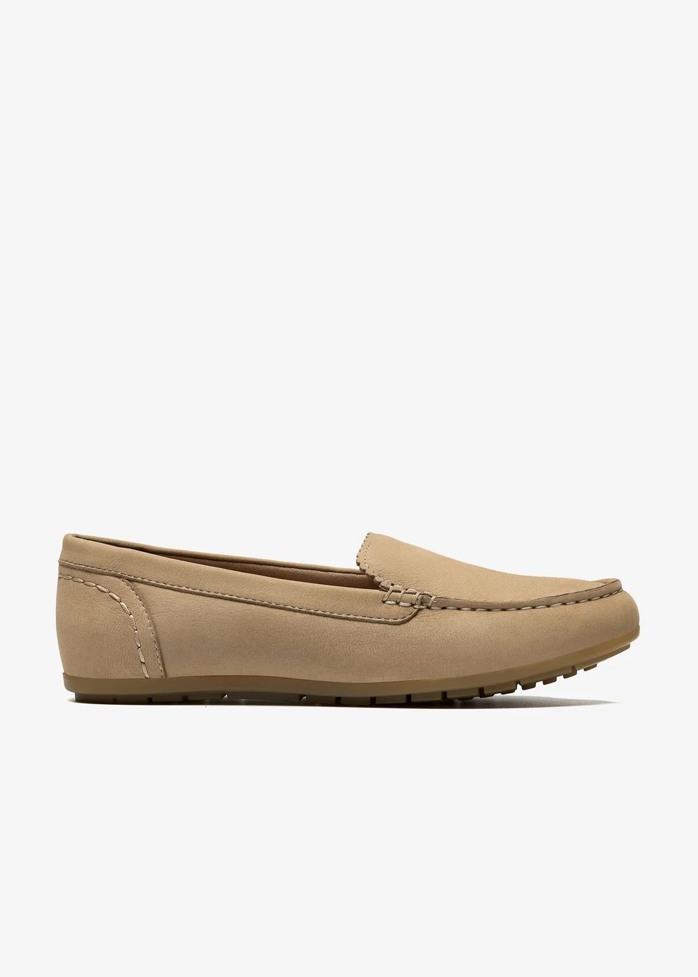 Clarks Womens Beige Elliotte Step Nubuck Standard - 5 Image 1