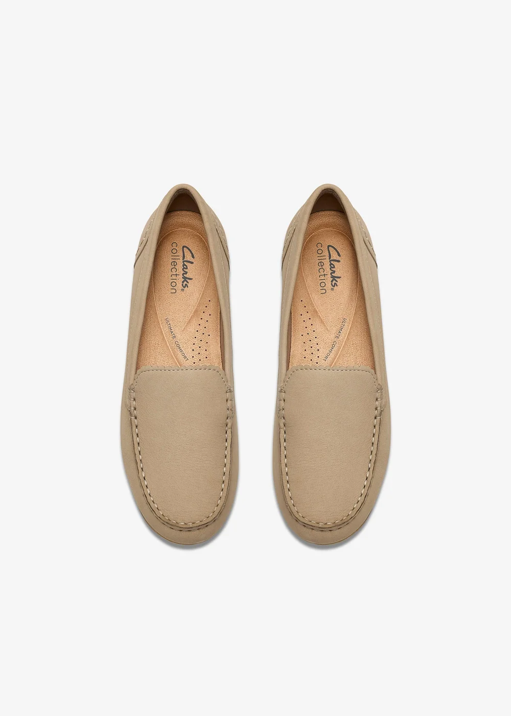 Clarks Womens Beige Elliotte Step Nubuck Standard - 5 Image 6