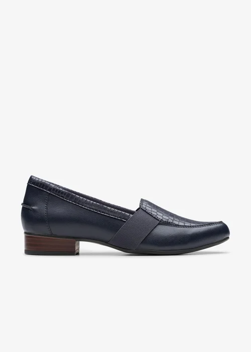 Clarks Womens Blue Juliet Beat Leather Wide - 6.5 Image 1