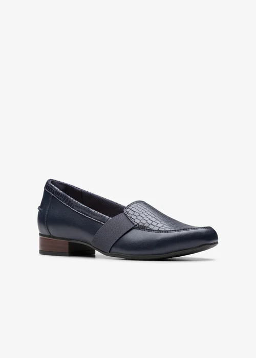 Clarks Womens Blue Juliet Beat Leather Wide - 6.5 Image 4