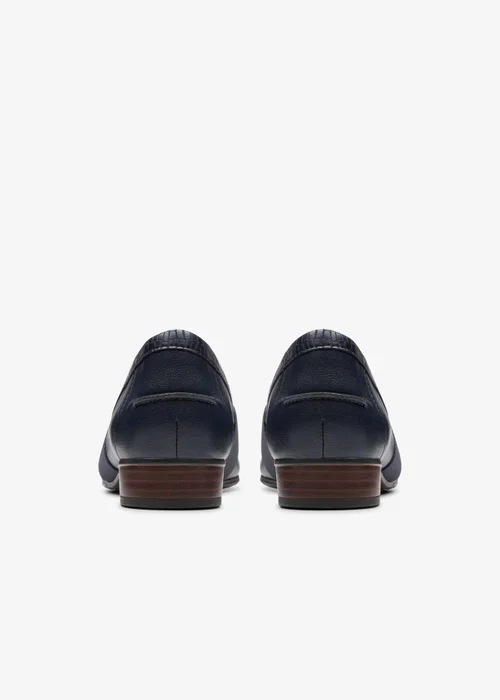 Clarks Womens Blue Juliet Beat Leather Wide - 6.5 Image 5