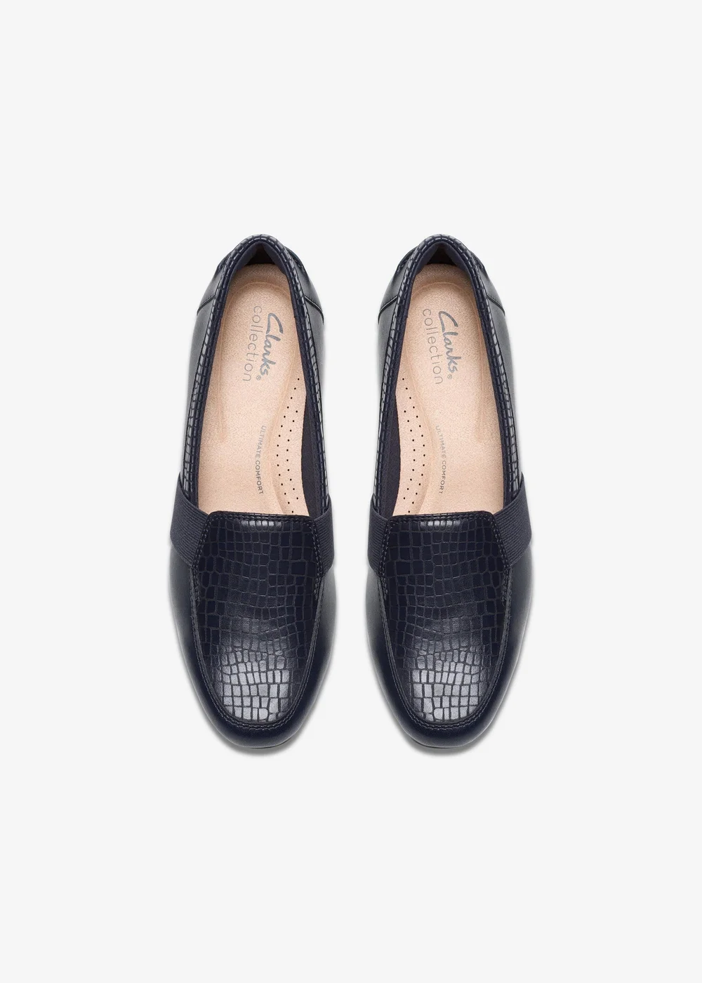 Clarks Womens Blue Juliet Beat Leather Wide - 6.5 Image 6