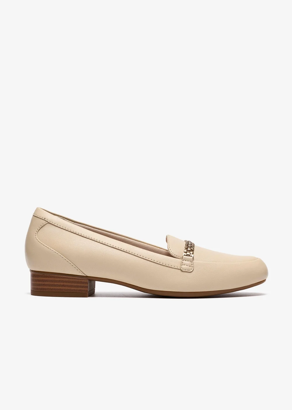 Clarks Womens White Juliet Mia Leather Standard - 6.5 Image 1