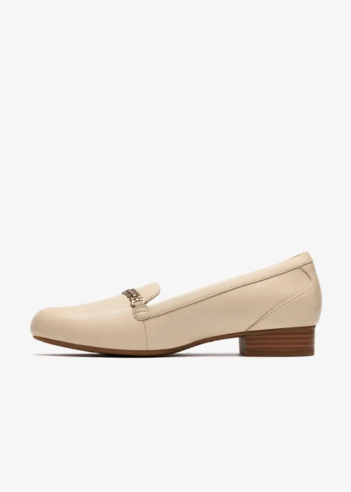 Clarks Womens White Juliet Mia Leather Standard - 6.5 Image 2