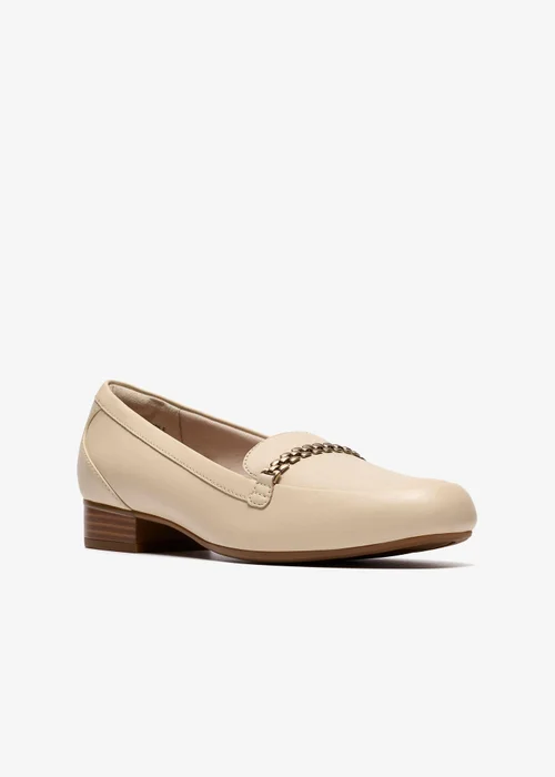 Clarks Womens White Juliet Mia Leather Standard - 6.5 Image 4