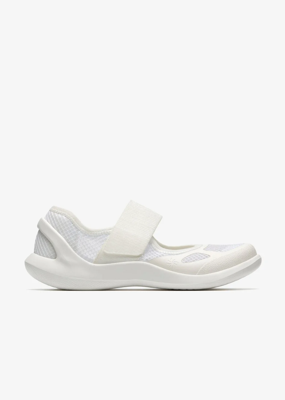 Clarks Cloudsteppers Womens White Solevana Strap Textile Standard - 4 Image 1
