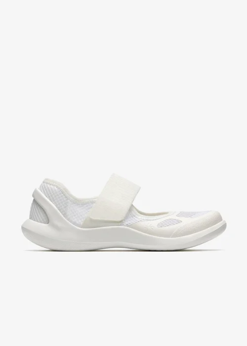 Clarks Cloudsteppers Womens White Solevana Strap Textile Standard - 4 Image 1