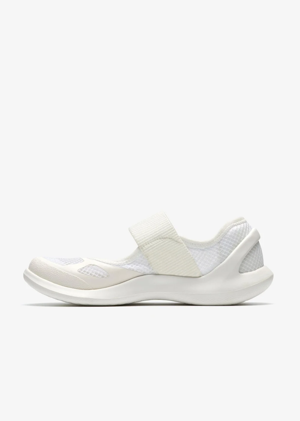 Clarks Cloudsteppers Womens White Solevana Strap Textile Standard - 4 Image 2