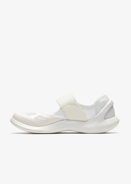 Clarks Cloudsteppers Womens White Solevana Strap Textile Standard - 4 Image 2