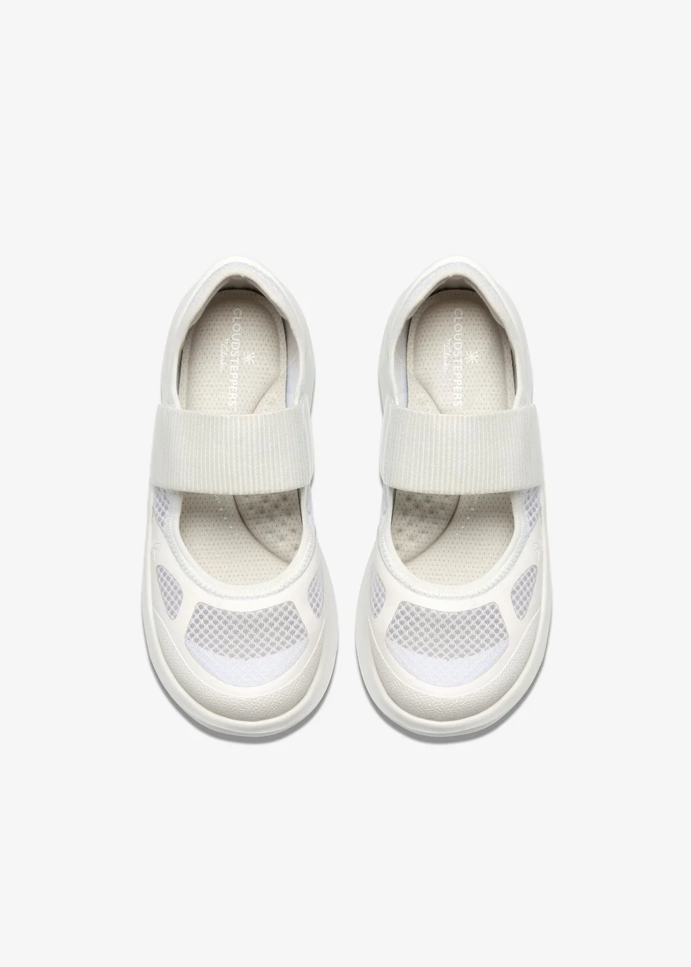 Clarks Cloudsteppers Womens White Solevana Strap Textile Standard - 4 Image 6
