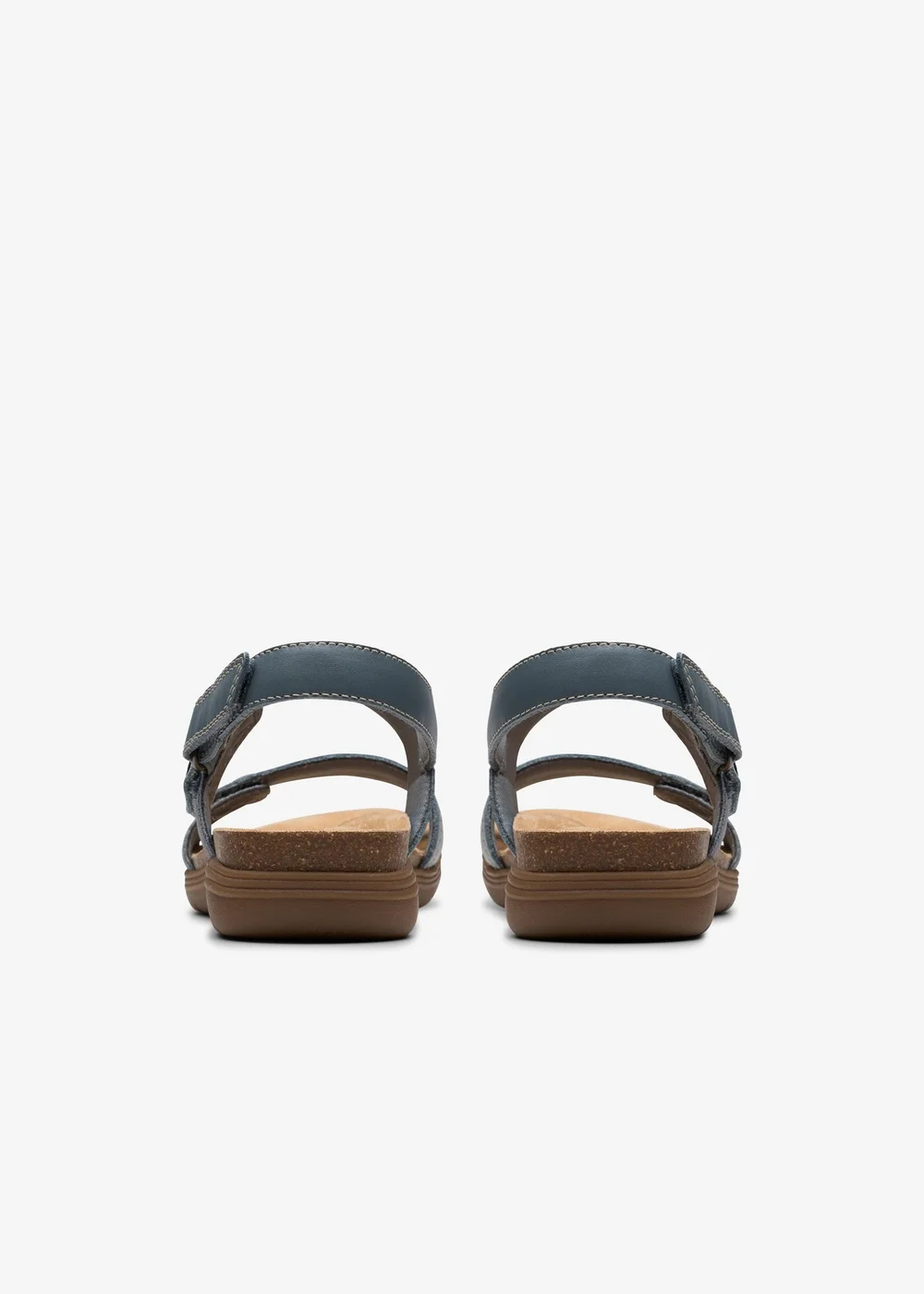 Clarks Womens Blue April Clover Leather Standard - 3 Image 5