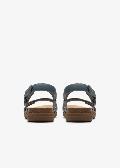 Clarks Womens Blue April Clover Leather Standard - 3 Image 5