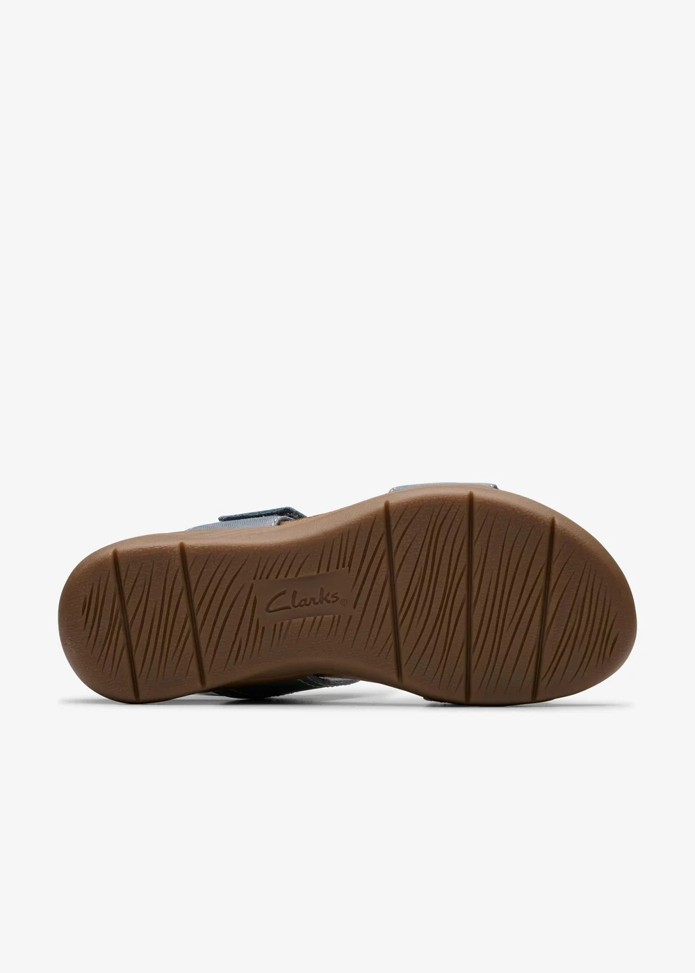 Clarks Womens Blue April Clover Leather Standard - 3 Image 3