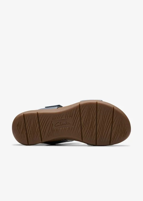 Clarks Womens Blue April Clover Leather Standard - 3 Image 3