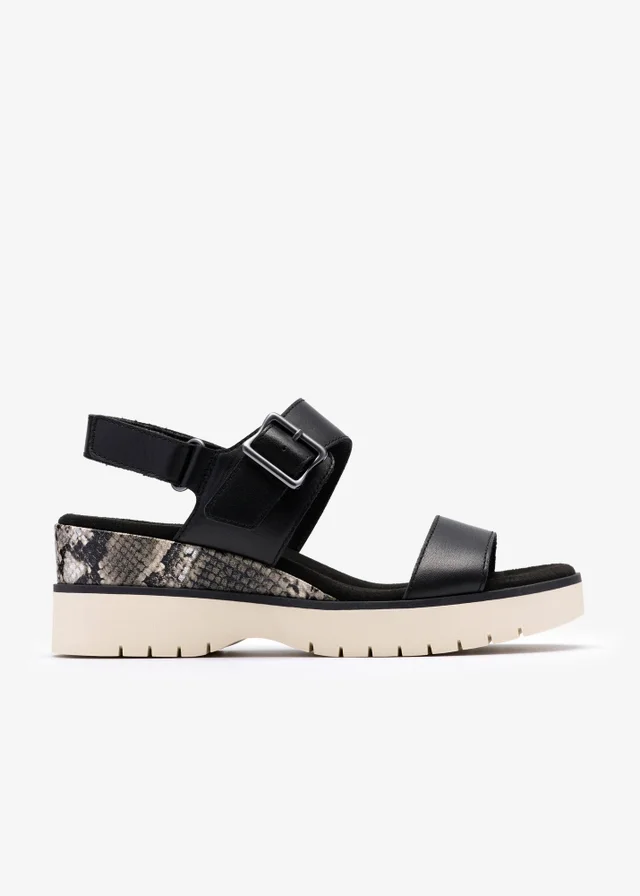 Clarks Womens Black Diaz Rose Leather Standard