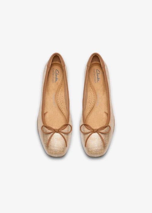 Clarks Womens Brown Jazmynn Bow Textile Standard - 5 Image 6