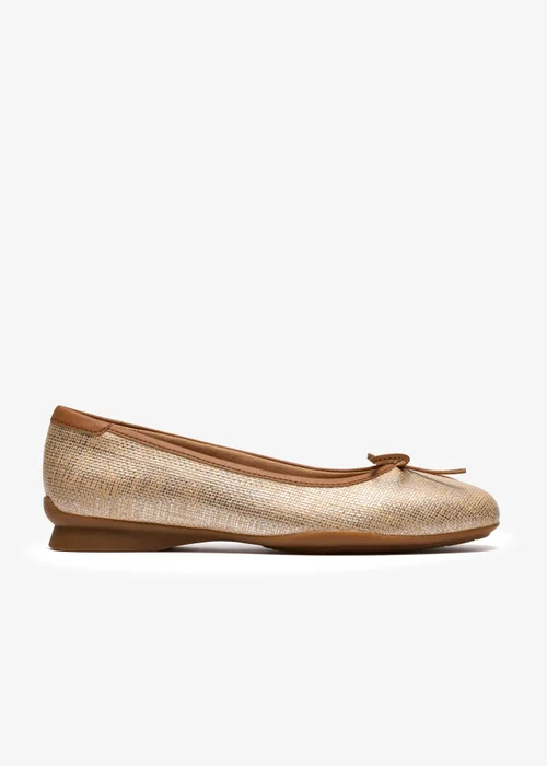 Clarks Womens Brown Jazmynn Bow Textile Standard - 5 Image 1