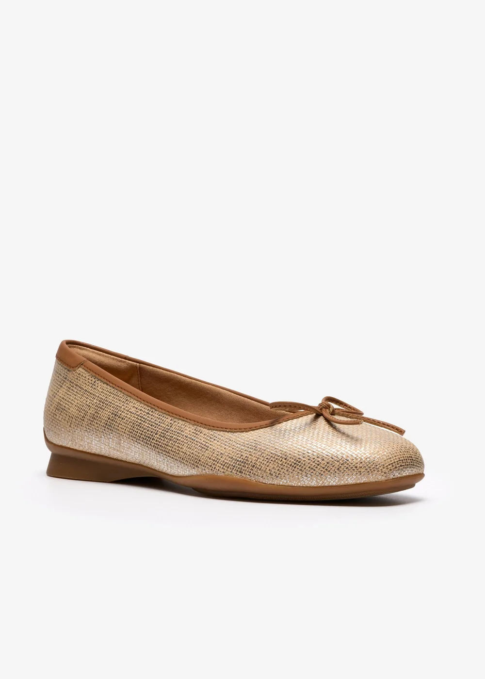 Clarks Womens Brown Jazmynn Bow Textile Standard - 5 Image 4
