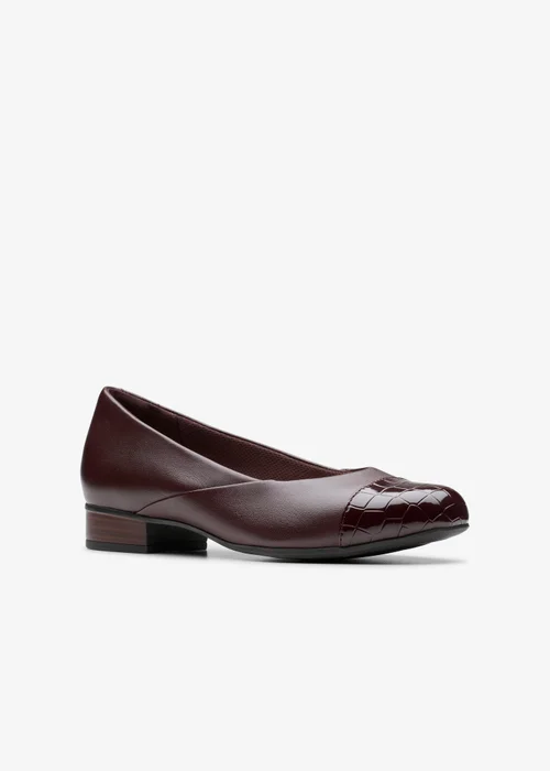 Clarks Womens Red Juliet Rise Leather Standard - 3 Image 4
