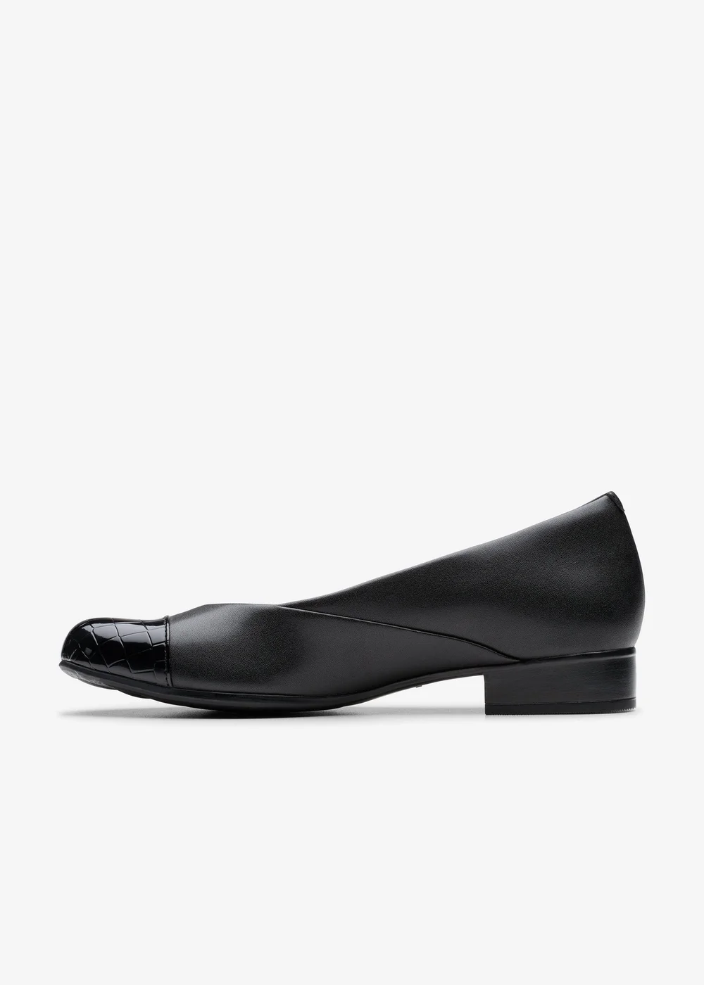 Clarks Womens Black Juliet Rise Leather Wide - 4.5 Image 2