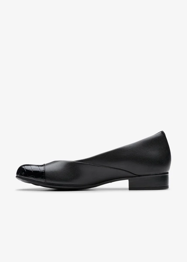 Clarks Womens Black Juliet Rise Leather Wide