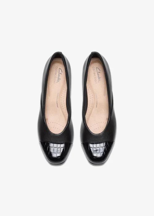 Clarks Womens Black Juliet Rise Leather Wide - 4.5 Image 6