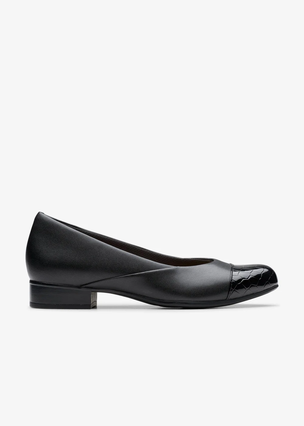 Clarks Womens Black Juliet Rise Leather Wide - 4.5 Image 1