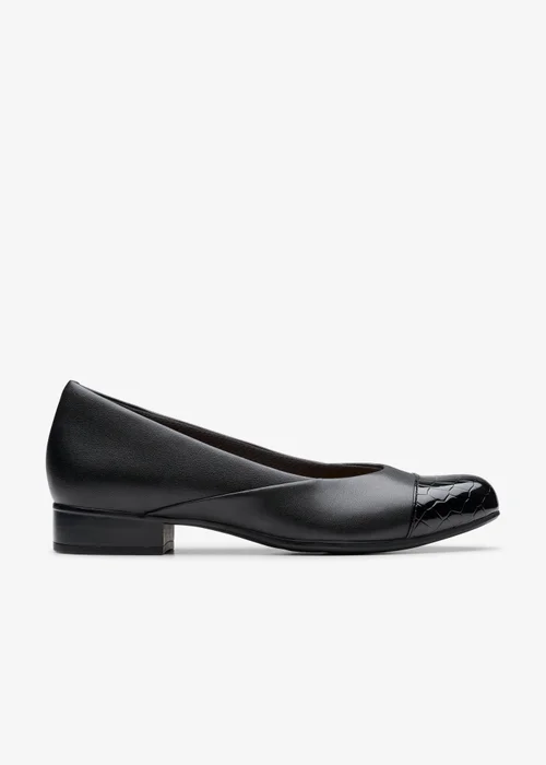 Clarks Womens Black Juliet Rise Leather Wide - 4.5 Image 1