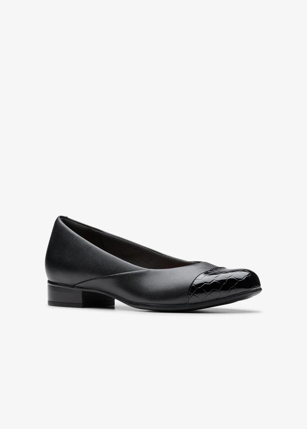 Clarks Womens Black Juliet Rise Leather Wide - 4.5 Image 4