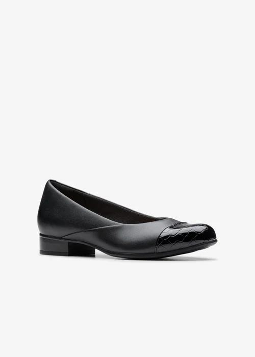 Clarks Womens Black Juliet Rise Leather Wide - 4.5 Image 4
