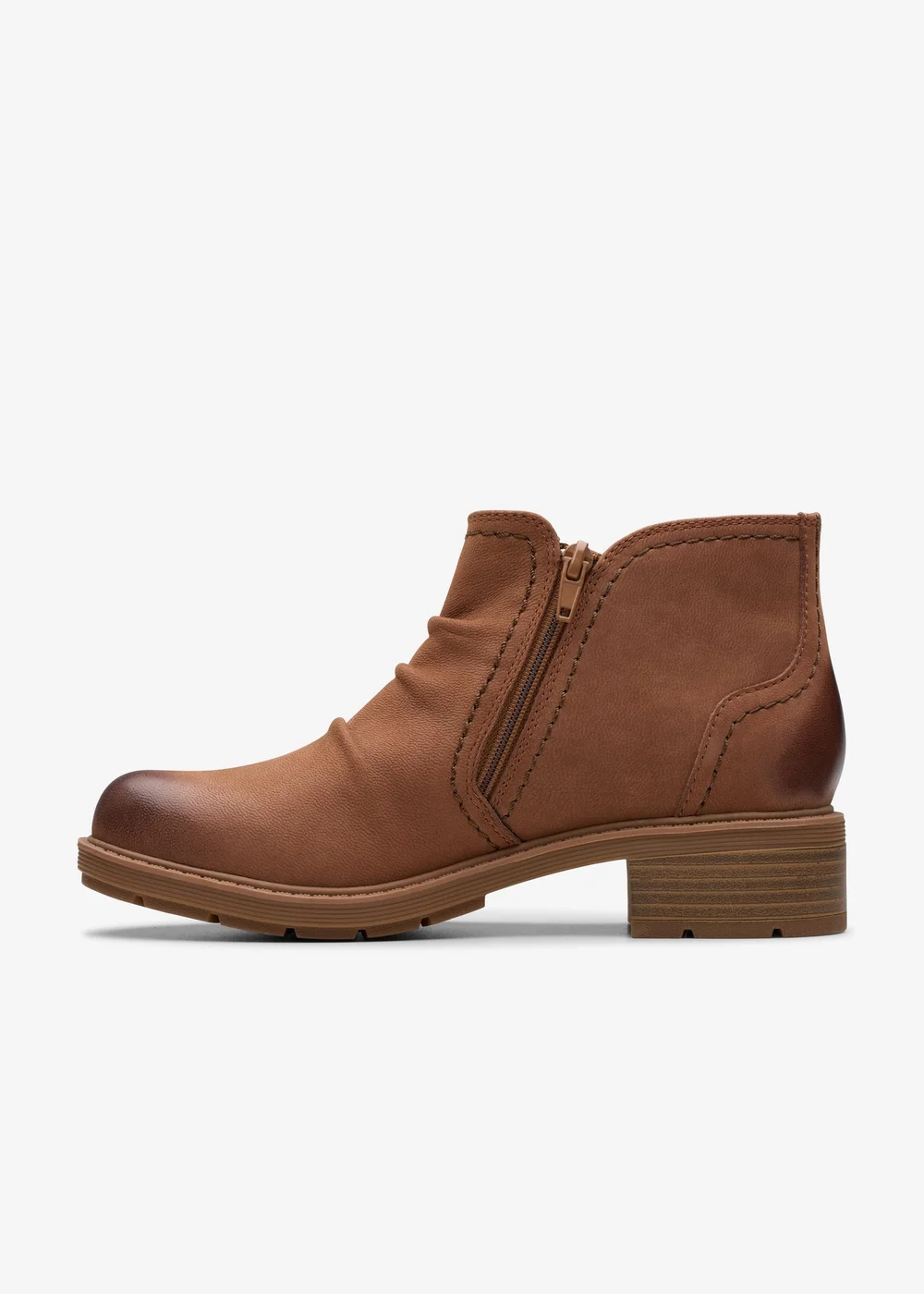 Clarks Womens Brown Hearth Clara Nubuck Standard - 3 Image 2