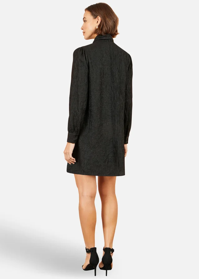 Yumi Black Scarf Tunic Dress