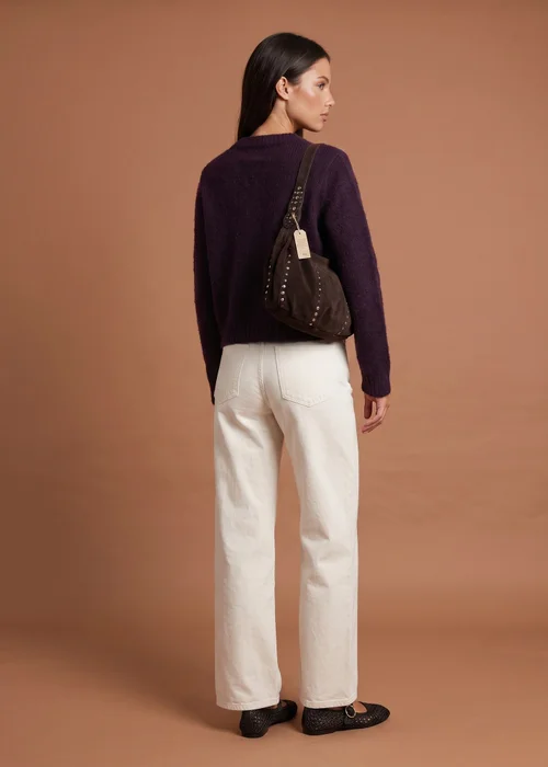 Urban Bliss Purple Wool Blend Cropped Cardigan - L Image 2
