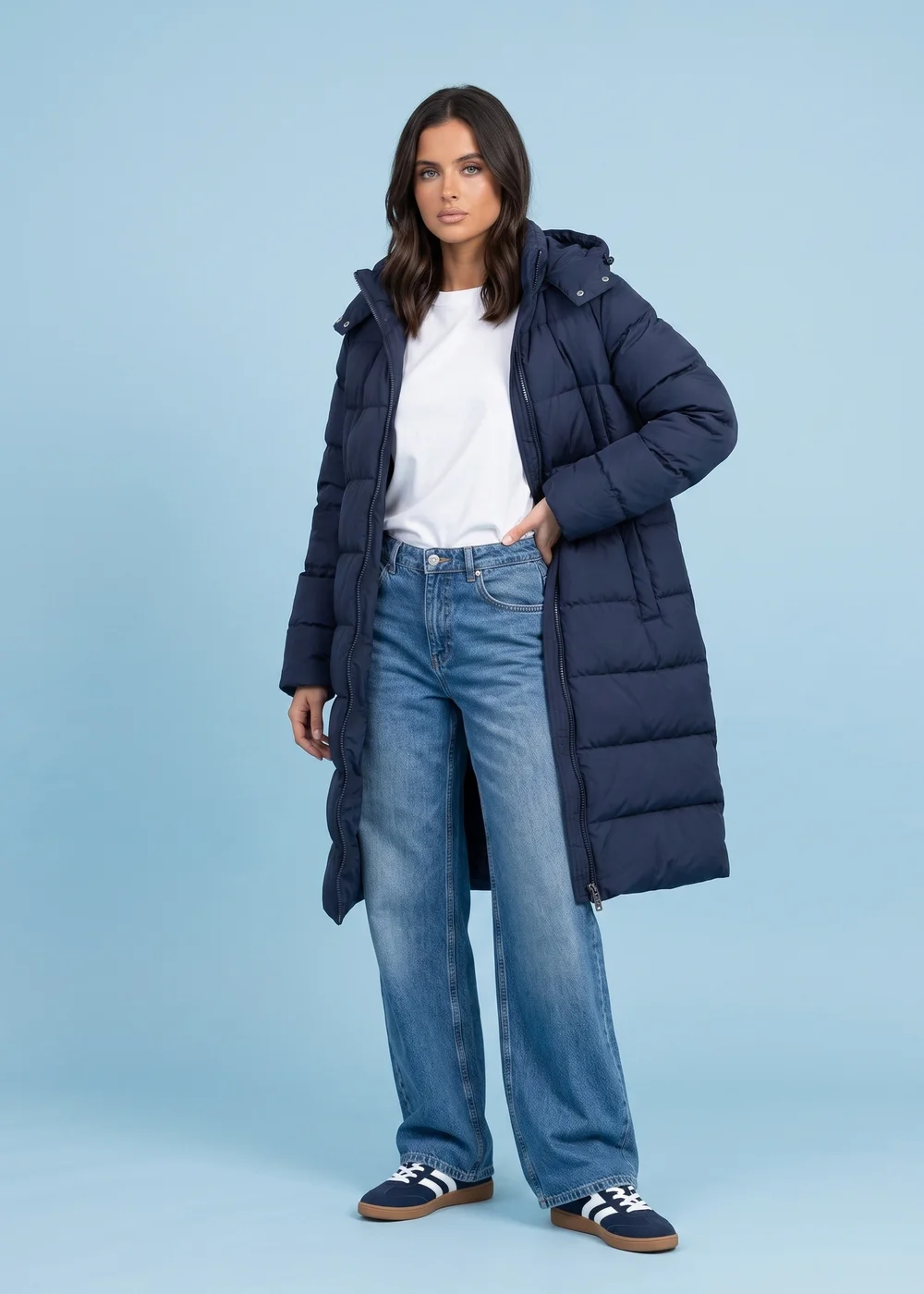 Urban Bliss Navy Seamless Puffer Jacket - 12 Image 1