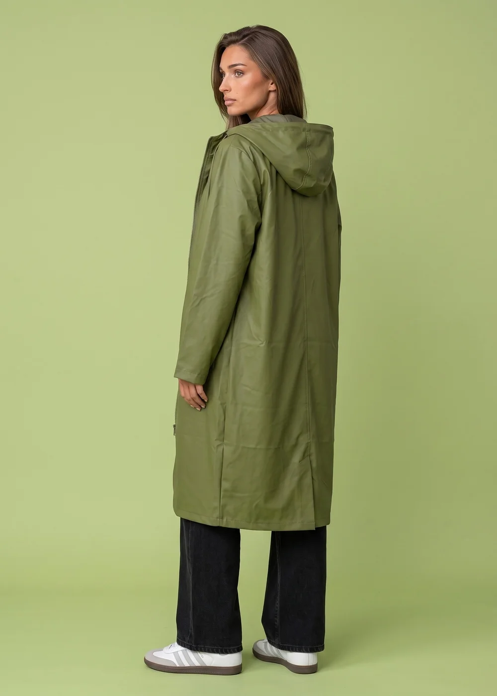 Urban Bliss Olive Raincoat - 10 Image 2