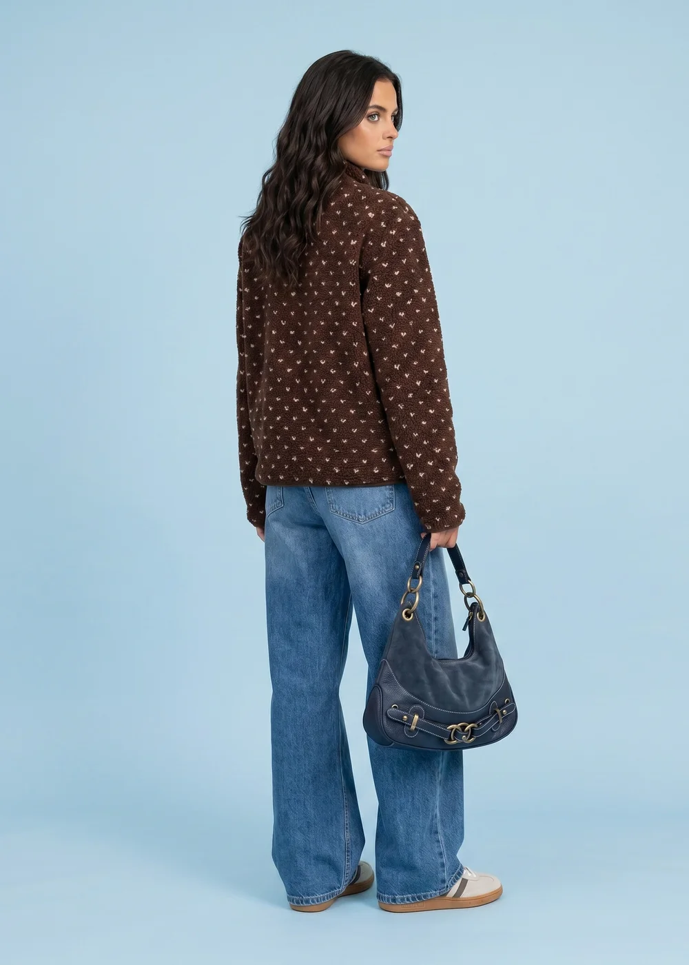 Urban Bliss Chocolate Spot Quarter Fleece Jacket - 14 Image 3