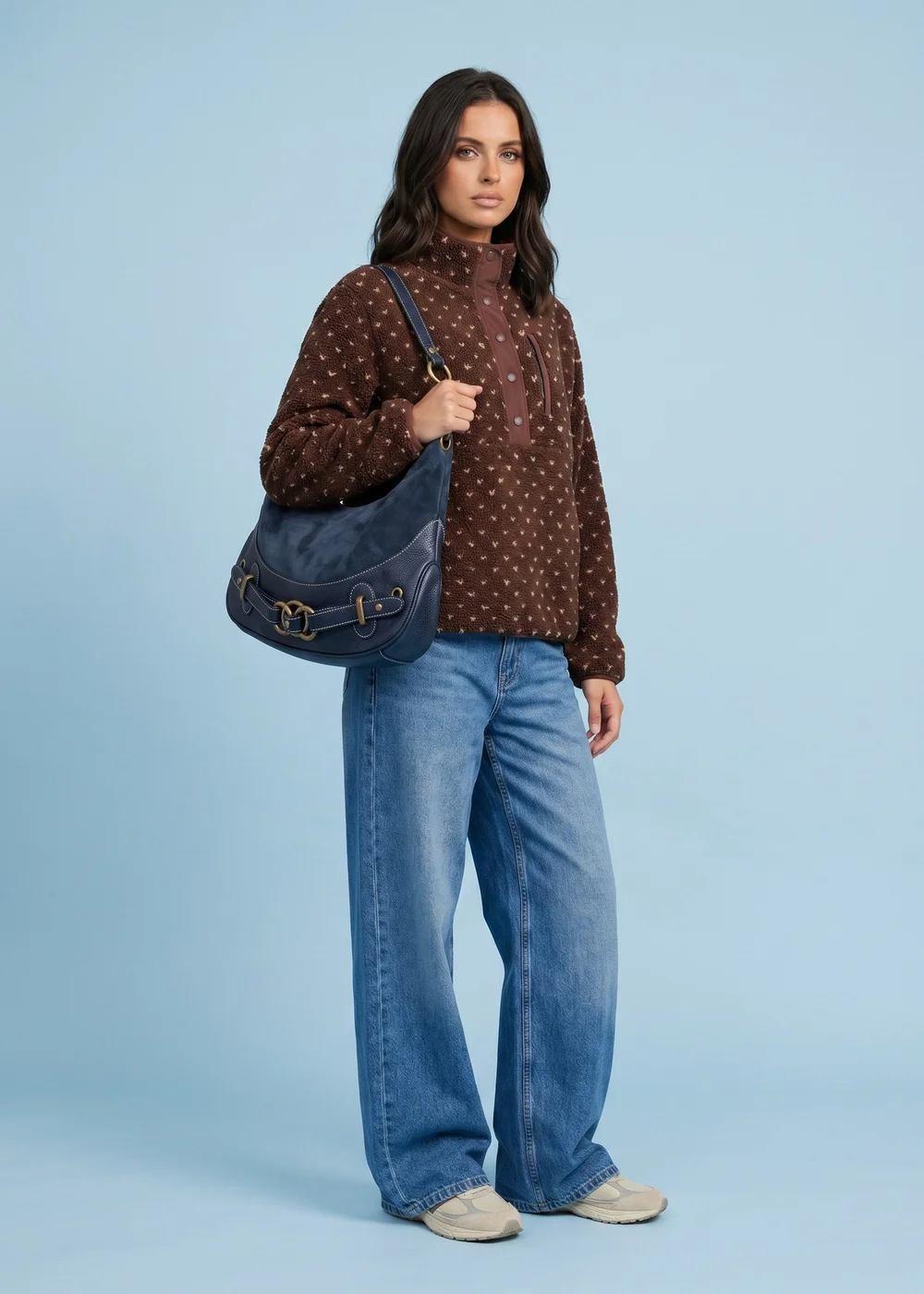 Urban Bliss Chocolate Spot Quarter Fleece Jacket - 14 Image 1