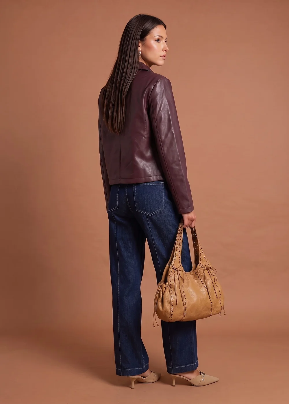 Urban Bliss Berry PU Straight Jacket - 10 Image 3