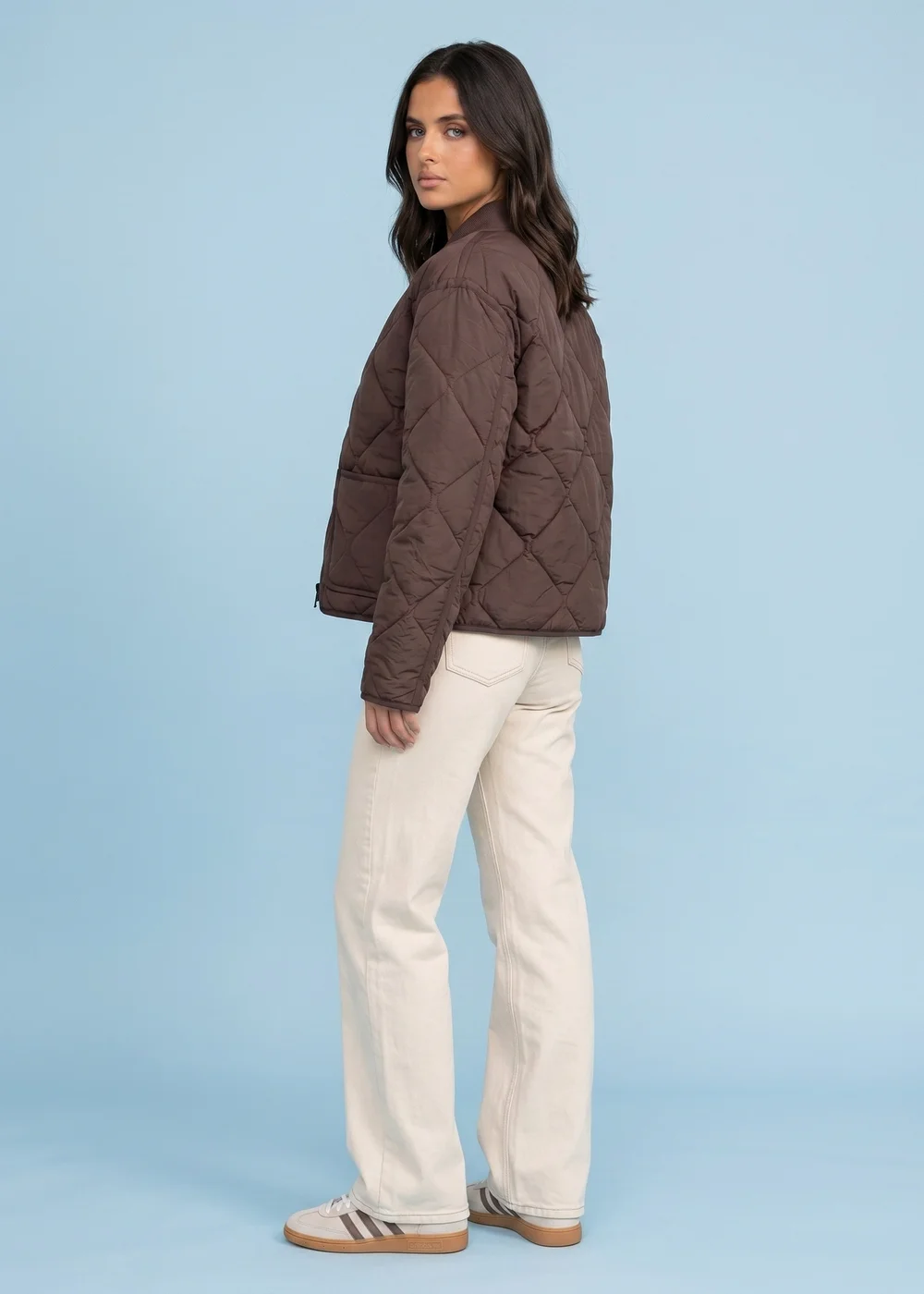 Urban Bliss Chocolate Quilted Jacket - 16 Image 2