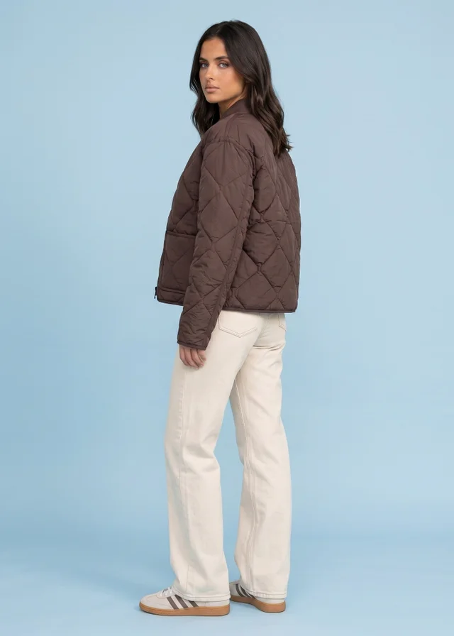 Urban Bliss Chocolate Quilted Jacket