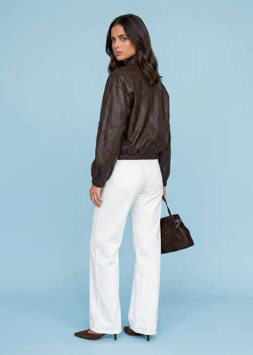 Urban Bliss Chocolate PU Oversized Jacket - 8 Image 3