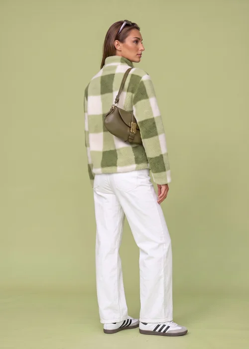 Urban Bliss Matcha Check Fleece Jacket - 8 Image 3
