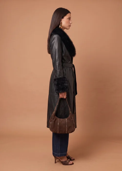 Urban Bliss Black PU Fur Cuff Jacket - 12 Image 2