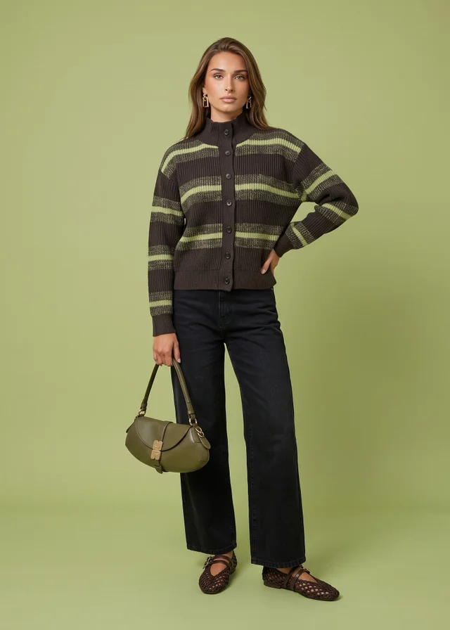 Urban Bliss Brown Stripe Cardigan