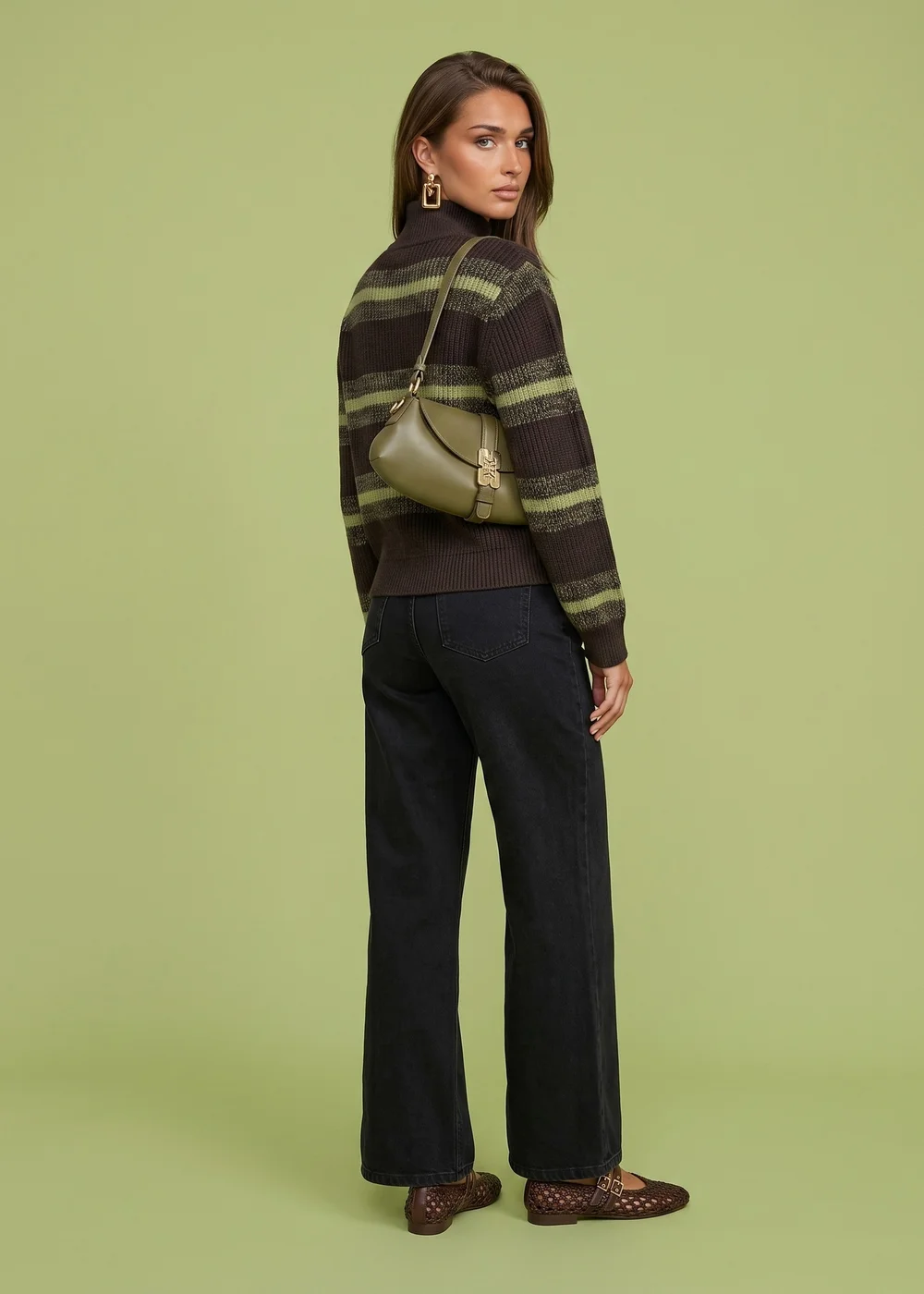 Urban Bliss Brown Stripe Cardigan - S Image 3